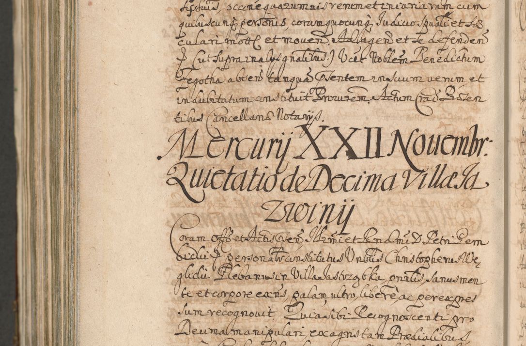 Zdjęcie nr 1706 dla obiektu archiwalnego: Acta actorum, decretorum, sententiarum, erectionum, confirmationum, institutionum, resignationum, constitutionum, provisionum, quietationum, submissionum, protestationum, substitutionum R. D. Petri Gembicki, episcopi Cracoviensis, ducis Severiae in a. D. 1650 et 1651 acticatorum. Volumen V