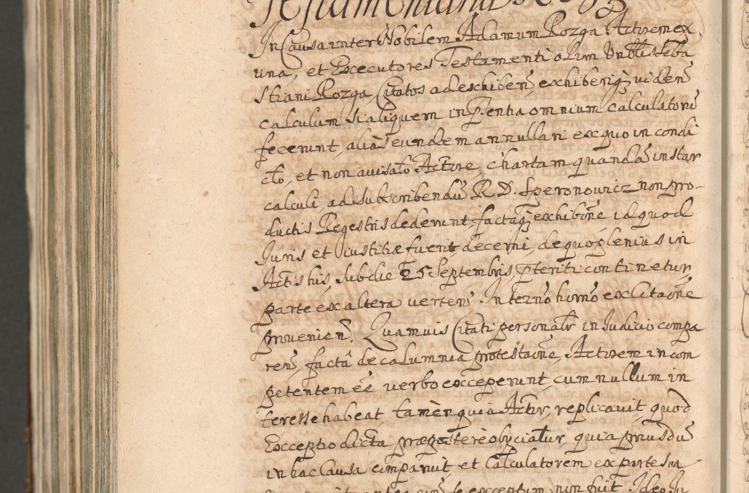 Zdjęcie nr 1704 dla obiektu archiwalnego: Acta actorum, decretorum, sententiarum, erectionum, confirmationum, institutionum, resignationum, constitutionum, provisionum, quietationum, submissionum, protestationum, substitutionum R. D. Petri Gembicki, episcopi Cracoviensis, ducis Severiae in a. D. 1650 et 1651 acticatorum. Volumen V