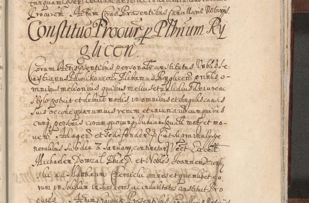 Zdjęcie nr 1693 dla obiektu archiwalnego: Acta actorum, decretorum, sententiarum, erectionum, confirmationum, institutionum, resignationum, constitutionum, provisionum, quietationum, submissionum, protestationum, substitutionum R. D. Petri Gembicki, episcopi Cracoviensis, ducis Severiae in a. D. 1650 et 1651 acticatorum. Volumen V