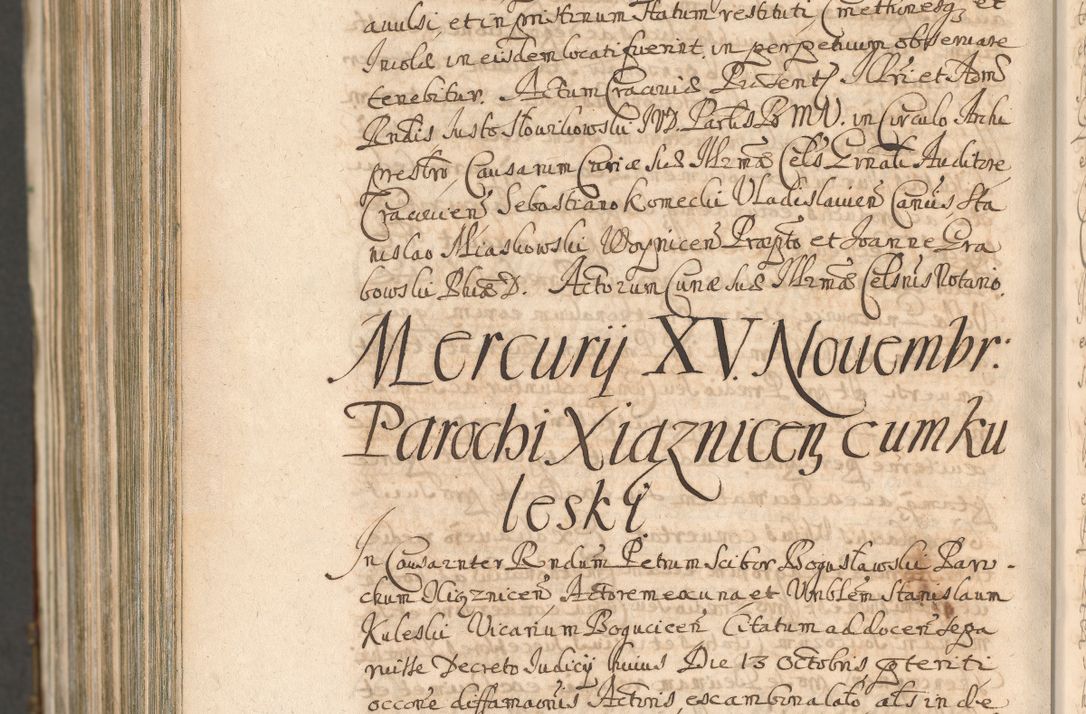 Zdjęcie nr 1688 dla obiektu archiwalnego: Acta actorum, decretorum, sententiarum, erectionum, confirmationum, institutionum, resignationum, constitutionum, provisionum, quietationum, submissionum, protestationum, substitutionum R. D. Petri Gembicki, episcopi Cracoviensis, ducis Severiae in a. D. 1650 et 1651 acticatorum. Volumen V