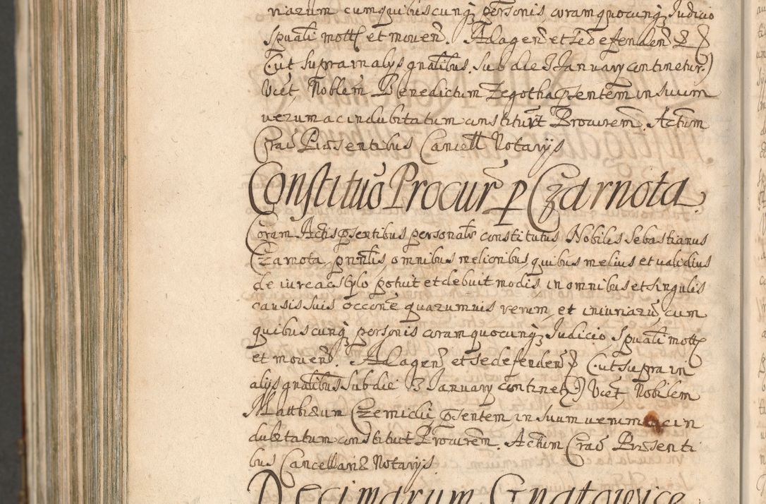 Zdjęcie nr 1686 dla obiektu archiwalnego: Acta actorum, decretorum, sententiarum, erectionum, confirmationum, institutionum, resignationum, constitutionum, provisionum, quietationum, submissionum, protestationum, substitutionum R. D. Petri Gembicki, episcopi Cracoviensis, ducis Severiae in a. D. 1650 et 1651 acticatorum. Volumen V