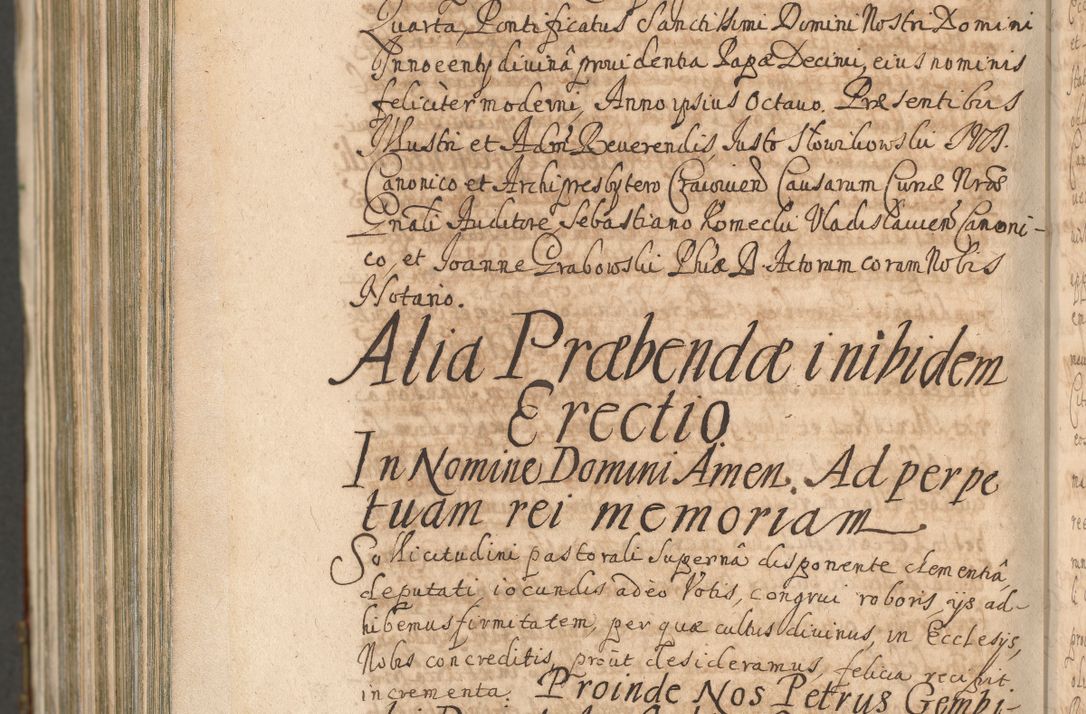 Zdjęcie nr 1656 dla obiektu archiwalnego: Acta actorum, decretorum, sententiarum, erectionum, confirmationum, institutionum, resignationum, constitutionum, provisionum, quietationum, submissionum, protestationum, substitutionum R. D. Petri Gembicki, episcopi Cracoviensis, ducis Severiae in a. D. 1650 et 1651 acticatorum. Volumen V