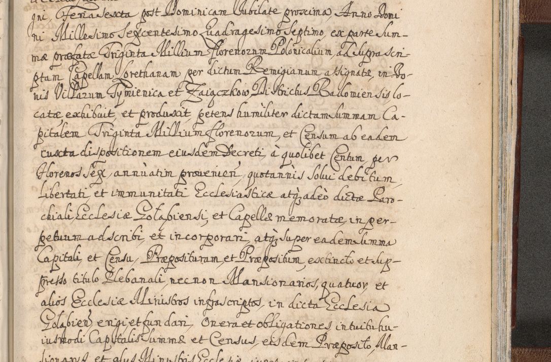 Zdjęcie nr 1637 dla obiektu archiwalnego: Acta actorum, decretorum, sententiarum, erectionum, confirmationum, institutionum, resignationum, constitutionum, provisionum, quietationum, submissionum, protestationum, substitutionum R. D. Petri Gembicki, episcopi Cracoviensis, ducis Severiae in a. D. 1650 et 1651 acticatorum. Volumen V