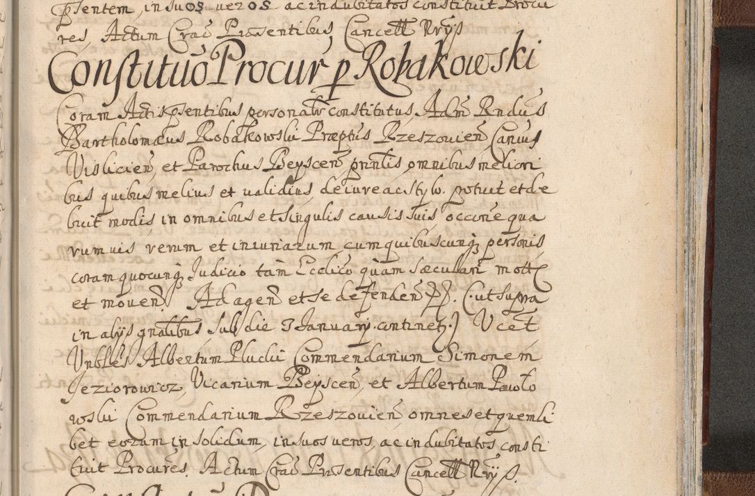 Zdjęcie nr 1633 dla obiektu archiwalnego: Acta actorum, decretorum, sententiarum, erectionum, confirmationum, institutionum, resignationum, constitutionum, provisionum, quietationum, submissionum, protestationum, substitutionum R. D. Petri Gembicki, episcopi Cracoviensis, ducis Severiae in a. D. 1650 et 1651 acticatorum. Volumen V