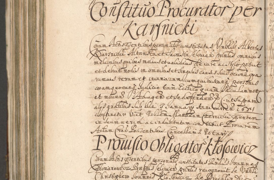 Zdjęcie nr 1628 dla obiektu archiwalnego: Acta actorum, decretorum, sententiarum, erectionum, confirmationum, institutionum, resignationum, constitutionum, provisionum, quietationum, submissionum, protestationum, substitutionum R. D. Petri Gembicki, episcopi Cracoviensis, ducis Severiae in a. D. 1650 et 1651 acticatorum. Volumen V