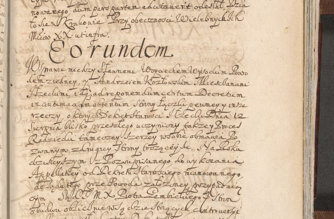 Zdjęcie nr 1627 dla obiektu archiwalnego: Acta actorum, decretorum, sententiarum, erectionum, confirmationum, institutionum, resignationum, constitutionum, provisionum, quietationum, submissionum, protestationum, substitutionum R. D. Petri Gembicki, episcopi Cracoviensis, ducis Severiae in a. D. 1650 et 1651 acticatorum. Volumen V