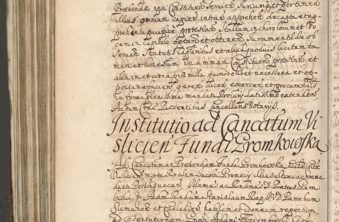 Zdjęcie nr 1618 dla obiektu archiwalnego: Acta actorum, decretorum, sententiarum, erectionum, confirmationum, institutionum, resignationum, constitutionum, provisionum, quietationum, submissionum, protestationum, substitutionum R. D. Petri Gembicki, episcopi Cracoviensis, ducis Severiae in a. D. 1650 et 1651 acticatorum. Volumen V