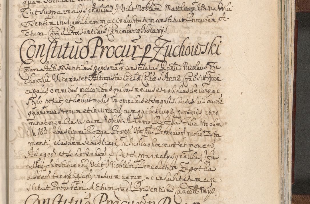 Zdjęcie nr 1617 dla obiektu archiwalnego: Acta actorum, decretorum, sententiarum, erectionum, confirmationum, institutionum, resignationum, constitutionum, provisionum, quietationum, submissionum, protestationum, substitutionum R. D. Petri Gembicki, episcopi Cracoviensis, ducis Severiae in a. D. 1650 et 1651 acticatorum. Volumen V