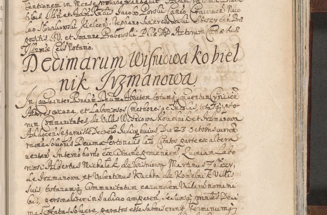 Zdjęcie nr 1615 dla obiektu archiwalnego: Acta actorum, decretorum, sententiarum, erectionum, confirmationum, institutionum, resignationum, constitutionum, provisionum, quietationum, submissionum, protestationum, substitutionum R. D. Petri Gembicki, episcopi Cracoviensis, ducis Severiae in a. D. 1650 et 1651 acticatorum. Volumen V