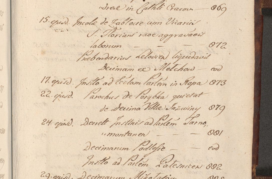 Zdjęcie nr 1810 dla obiektu archiwalnego: Acta actorum, decretorum, sententiarum, erectionum, confirmationum, institutionum, resignationum, constitutionum, provisionum, quietationum, submissionum, protestationum, substitutionum R. D. Petri Gembicki, episcopi Cracoviensis, ducis Severiae in a. D. 1650 et 1651 acticatorum. Volumen V