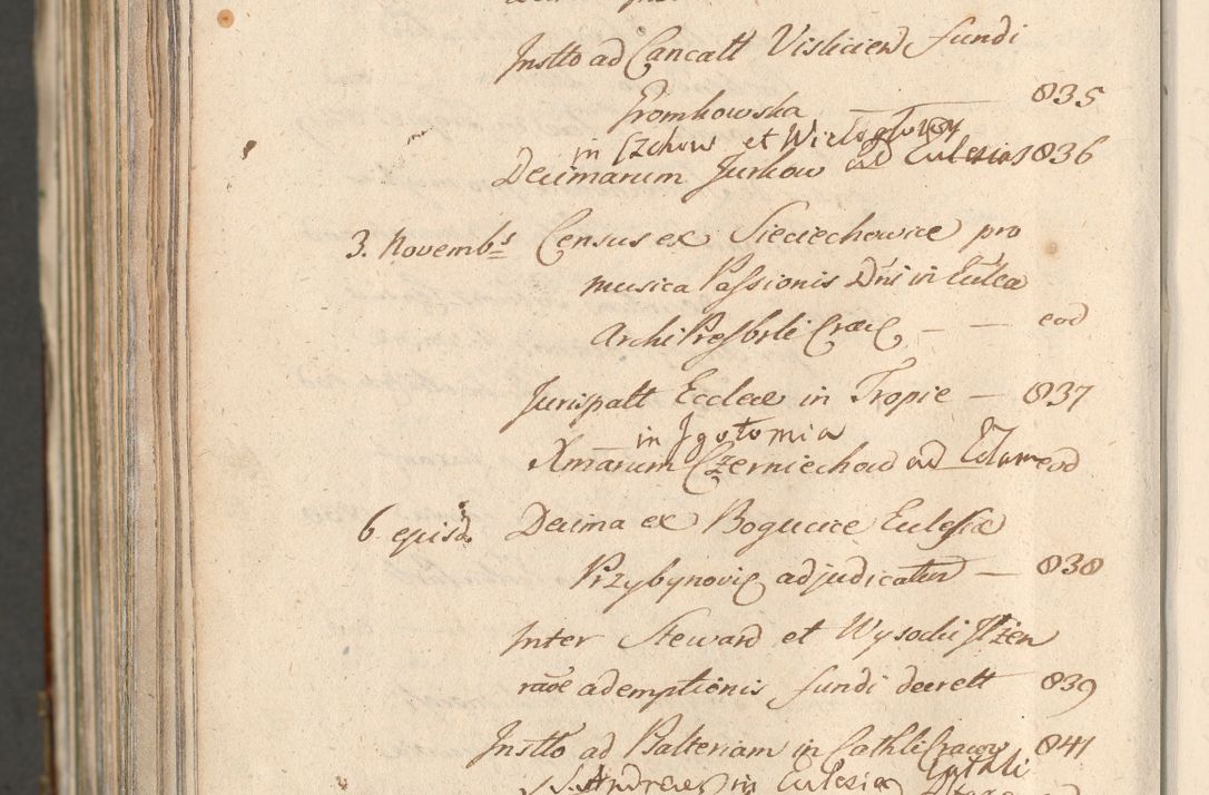 Zdjęcie nr 1809 dla obiektu archiwalnego: Acta actorum, decretorum, sententiarum, erectionum, confirmationum, institutionum, resignationum, constitutionum, provisionum, quietationum, submissionum, protestationum, substitutionum R. D. Petri Gembicki, episcopi Cracoviensis, ducis Severiae in a. D. 1650 et 1651 acticatorum. Volumen V
