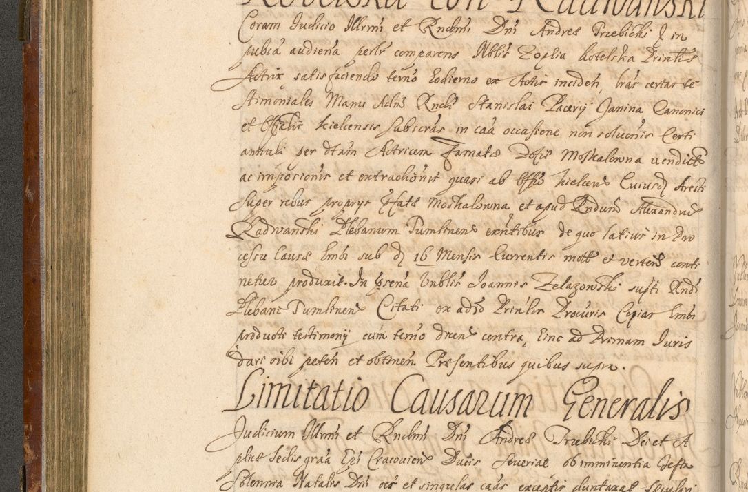 Zdjęcie nr 191 dla obiektu archiwalnego: Acta actorum, decretorum, sententiarum, erectionum, fundationum, confirmationum, instiutionum, resignationum, constitutionum, provisionum, submissionum, quietationum, substitutionum, ordinationum, ingrossationum, prostestationum R. D. Andreae Trzebicki, episcopi Cracoviensis, ducis Severiae in a. D. 1658 et  1659 acticatorum. Volumen I 