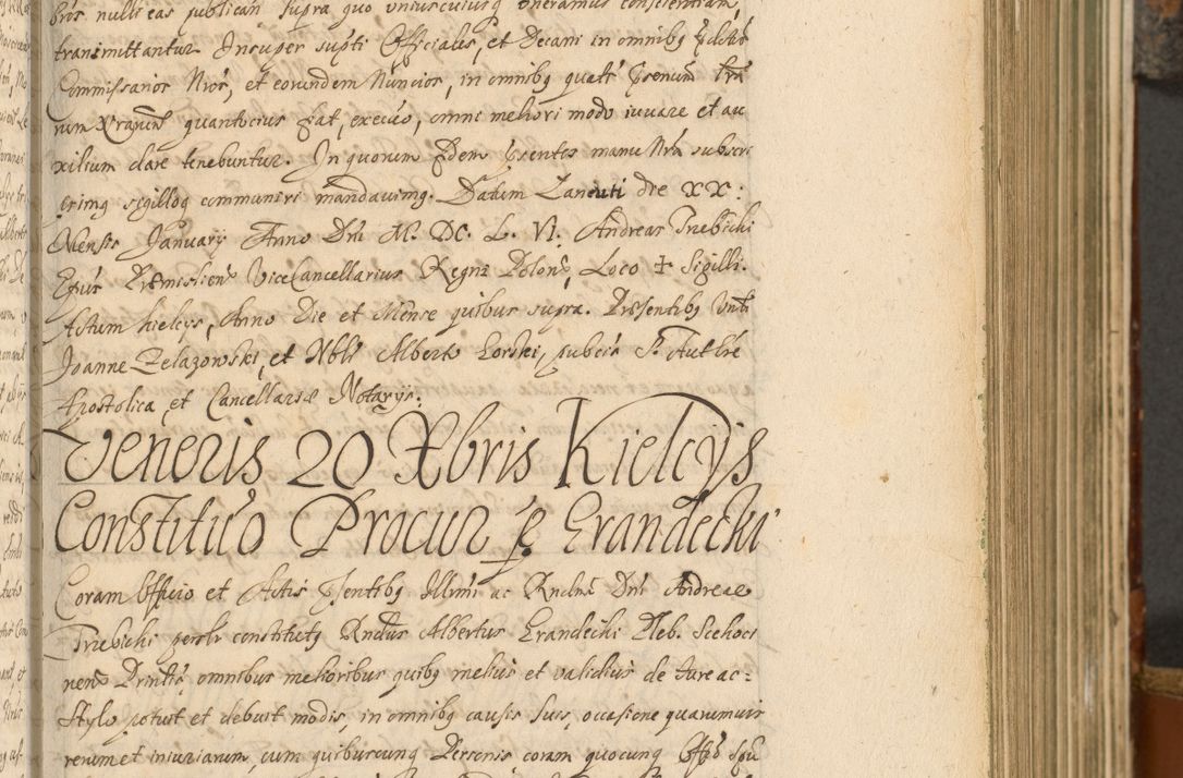 Zdjęcie nr 188 dla obiektu archiwalnego: Acta actorum, decretorum, sententiarum, erectionum, fundationum, confirmationum, instiutionum, resignationum, constitutionum, provisionum, submissionum, quietationum, substitutionum, ordinationum, ingrossationum, prostestationum R. D. Andreae Trzebicki, episcopi Cracoviensis, ducis Severiae in a. D. 1658 et  1659 acticatorum. Volumen I 