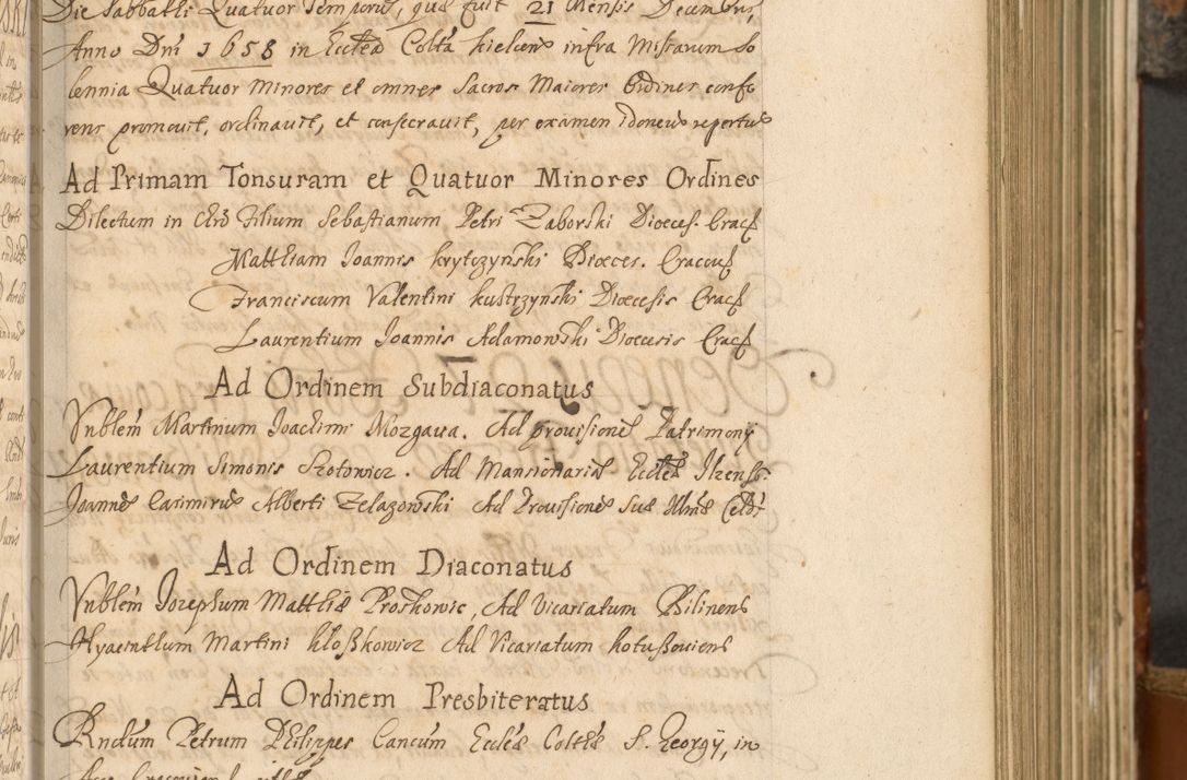 Zdjęcie nr 192 dla obiektu archiwalnego: Acta actorum, decretorum, sententiarum, erectionum, fundationum, confirmationum, instiutionum, resignationum, constitutionum, provisionum, submissionum, quietationum, substitutionum, ordinationum, ingrossationum, prostestationum R. D. Andreae Trzebicki, episcopi Cracoviensis, ducis Severiae in a. D. 1658 et  1659 acticatorum. Volumen I 