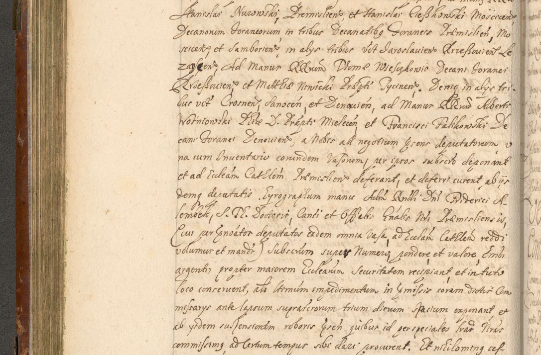 Zdjęcie nr 187 dla obiektu archiwalnego: Acta actorum, decretorum, sententiarum, erectionum, fundationum, confirmationum, instiutionum, resignationum, constitutionum, provisionum, submissionum, quietationum, substitutionum, ordinationum, ingrossationum, prostestationum R. D. Andreae Trzebicki, episcopi Cracoviensis, ducis Severiae in a. D. 1658 et  1659 acticatorum. Volumen I 