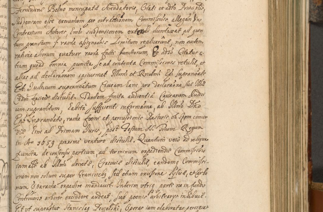 Zdjęcie nr 182 dla obiektu archiwalnego: Acta actorum, decretorum, sententiarum, erectionum, fundationum, confirmationum, instiutionum, resignationum, constitutionum, provisionum, submissionum, quietationum, substitutionum, ordinationum, ingrossationum, prostestationum R. D. Andreae Trzebicki, episcopi Cracoviensis, ducis Severiae in a. D. 1658 et  1659 acticatorum. Volumen I 