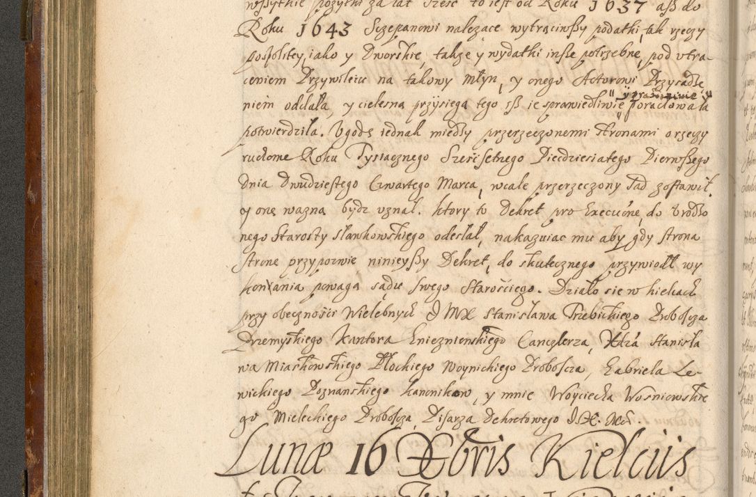 Zdjęcie nr 175 dla obiektu archiwalnego: Acta actorum, decretorum, sententiarum, erectionum, fundationum, confirmationum, instiutionum, resignationum, constitutionum, provisionum, submissionum, quietationum, substitutionum, ordinationum, ingrossationum, prostestationum R. D. Andreae Trzebicki, episcopi Cracoviensis, ducis Severiae in a. D. 1658 et  1659 acticatorum. Volumen I 