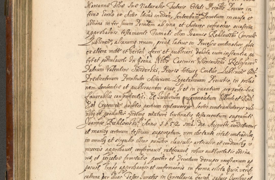 Zdjęcie nr 163 dla obiektu archiwalnego: Acta actorum, decretorum, sententiarum, erectionum, fundationum, confirmationum, instiutionum, resignationum, constitutionum, provisionum, submissionum, quietationum, substitutionum, ordinationum, ingrossationum, prostestationum R. D. Andreae Trzebicki, episcopi Cracoviensis, ducis Severiae in a. D. 1658 et  1659 acticatorum. Volumen I 