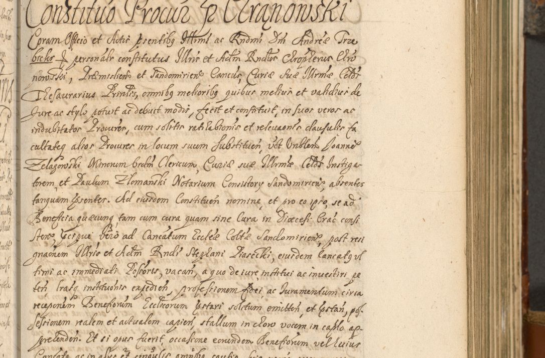 Zdjęcie nr 160 dla obiektu archiwalnego: Acta actorum, decretorum, sententiarum, erectionum, fundationum, confirmationum, instiutionum, resignationum, constitutionum, provisionum, submissionum, quietationum, substitutionum, ordinationum, ingrossationum, prostestationum R. D. Andreae Trzebicki, episcopi Cracoviensis, ducis Severiae in a. D. 1658 et  1659 acticatorum. Volumen I 