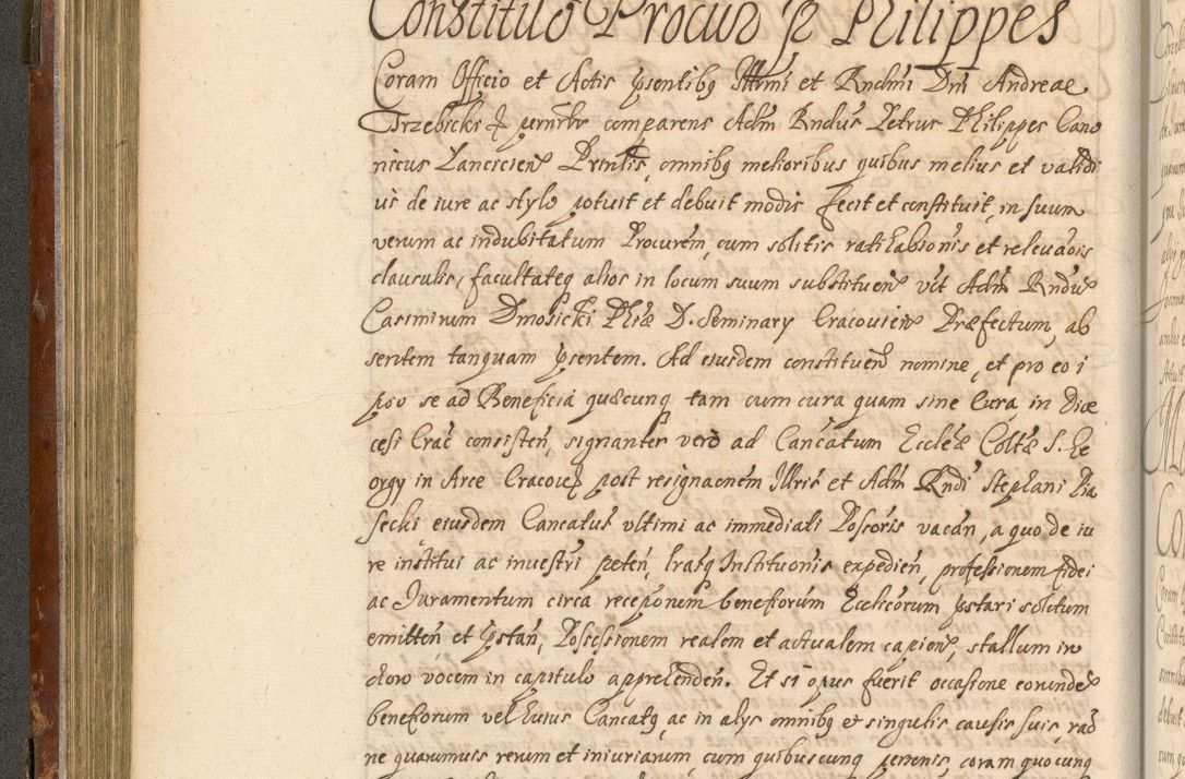 Zdjęcie nr 161 dla obiektu archiwalnego: Acta actorum, decretorum, sententiarum, erectionum, fundationum, confirmationum, instiutionum, resignationum, constitutionum, provisionum, submissionum, quietationum, substitutionum, ordinationum, ingrossationum, prostestationum R. D. Andreae Trzebicki, episcopi Cracoviensis, ducis Severiae in a. D. 1658 et  1659 acticatorum. Volumen I 
