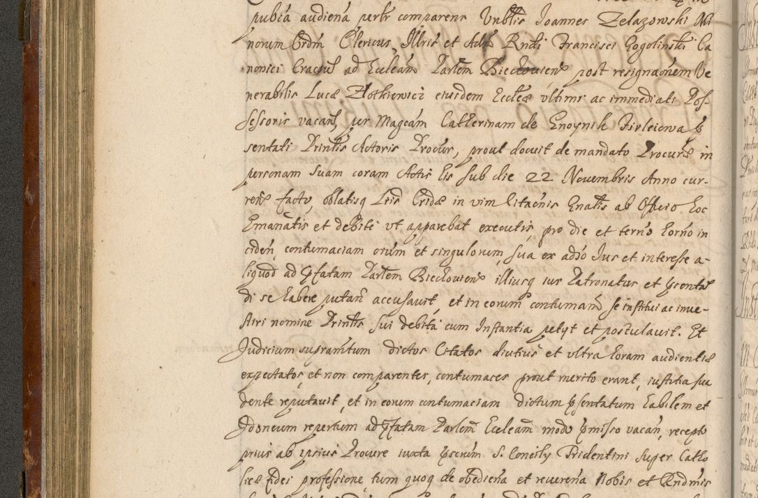 Zdjęcie nr 157 dla obiektu archiwalnego: Acta actorum, decretorum, sententiarum, erectionum, fundationum, confirmationum, instiutionum, resignationum, constitutionum, provisionum, submissionum, quietationum, substitutionum, ordinationum, ingrossationum, prostestationum R. D. Andreae Trzebicki, episcopi Cracoviensis, ducis Severiae in a. D. 1658 et  1659 acticatorum. Volumen I 
