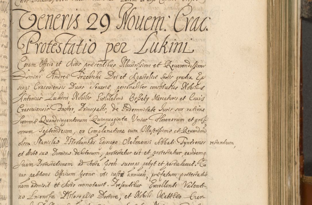 Zdjęcie nr 156 dla obiektu archiwalnego: Acta actorum, decretorum, sententiarum, erectionum, fundationum, confirmationum, instiutionum, resignationum, constitutionum, provisionum, submissionum, quietationum, substitutionum, ordinationum, ingrossationum, prostestationum R. D. Andreae Trzebicki, episcopi Cracoviensis, ducis Severiae in a. D. 1658 et  1659 acticatorum. Volumen I 
