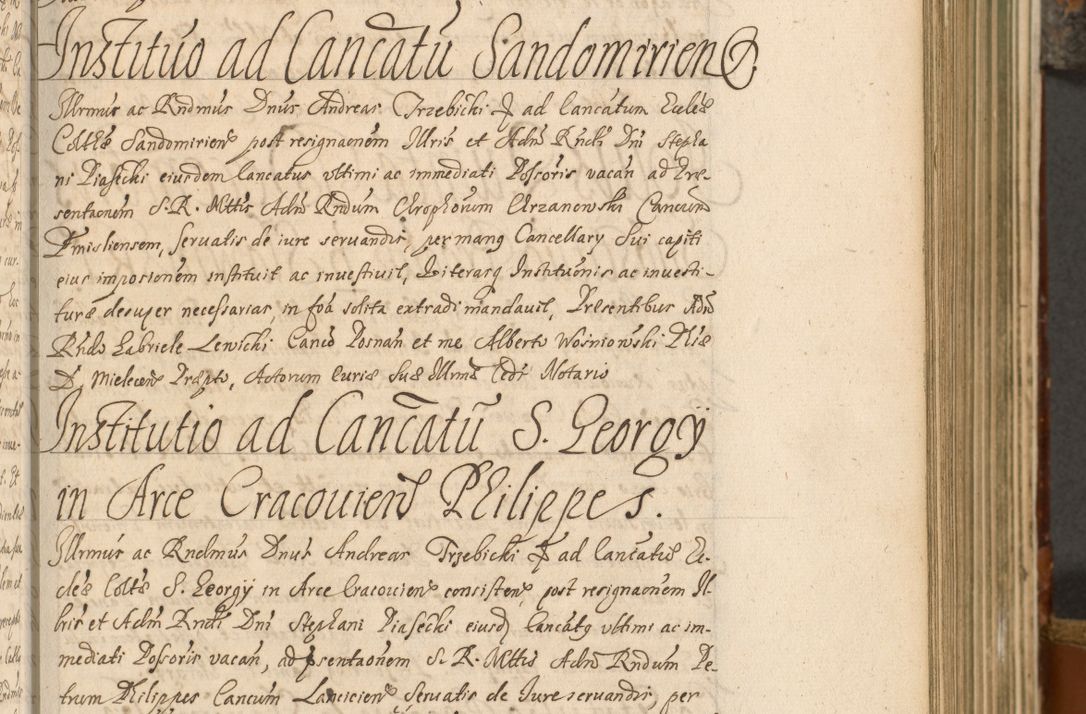 Zdjęcie nr 158 dla obiektu archiwalnego: Acta actorum, decretorum, sententiarum, erectionum, fundationum, confirmationum, instiutionum, resignationum, constitutionum, provisionum, submissionum, quietationum, substitutionum, ordinationum, ingrossationum, prostestationum R. D. Andreae Trzebicki, episcopi Cracoviensis, ducis Severiae in a. D. 1658 et  1659 acticatorum. Volumen I 