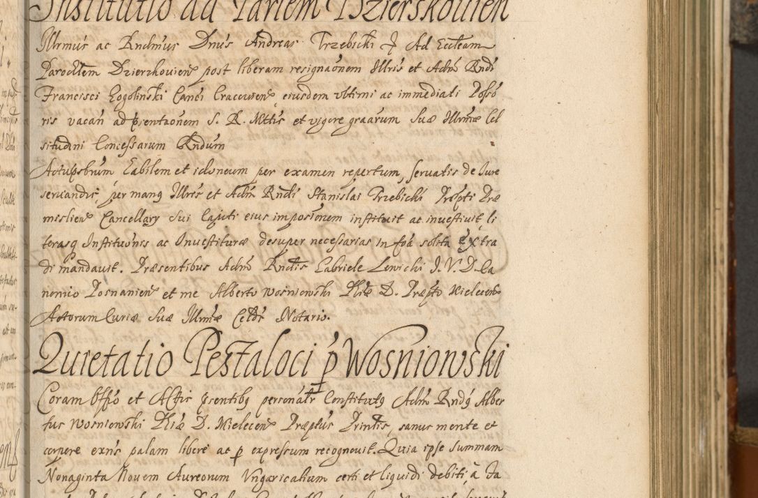 Zdjęcie nr 152 dla obiektu archiwalnego: Acta actorum, decretorum, sententiarum, erectionum, fundationum, confirmationum, instiutionum, resignationum, constitutionum, provisionum, submissionum, quietationum, substitutionum, ordinationum, ingrossationum, prostestationum R. D. Andreae Trzebicki, episcopi Cracoviensis, ducis Severiae in a. D. 1658 et  1659 acticatorum. Volumen I 