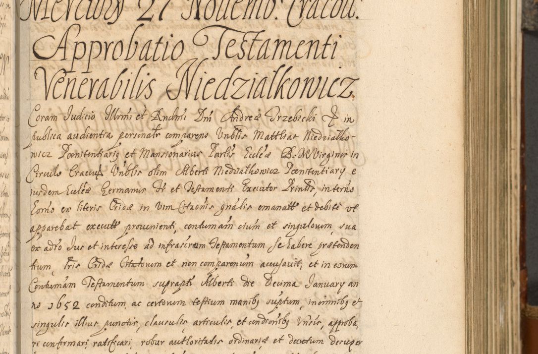 Zdjęcie nr 148 dla obiektu archiwalnego: Acta actorum, decretorum, sententiarum, erectionum, fundationum, confirmationum, instiutionum, resignationum, constitutionum, provisionum, submissionum, quietationum, substitutionum, ordinationum, ingrossationum, prostestationum R. D. Andreae Trzebicki, episcopi Cracoviensis, ducis Severiae in a. D. 1658 et  1659 acticatorum. Volumen I 