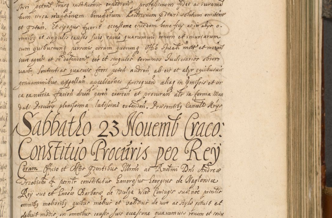 Zdjęcie nr 146 dla obiektu archiwalnego: Acta actorum, decretorum, sententiarum, erectionum, fundationum, confirmationum, instiutionum, resignationum, constitutionum, provisionum, submissionum, quietationum, substitutionum, ordinationum, ingrossationum, prostestationum R. D. Andreae Trzebicki, episcopi Cracoviensis, ducis Severiae in a. D. 1658 et  1659 acticatorum. Volumen I 