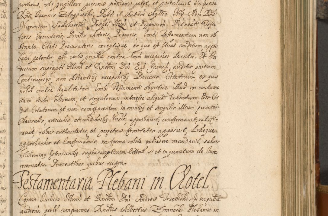 Zdjęcie nr 150 dla obiektu archiwalnego: Acta actorum, decretorum, sententiarum, erectionum, fundationum, confirmationum, instiutionum, resignationum, constitutionum, provisionum, submissionum, quietationum, substitutionum, ordinationum, ingrossationum, prostestationum R. D. Andreae Trzebicki, episcopi Cracoviensis, ducis Severiae in a. D. 1658 et  1659 acticatorum. Volumen I 