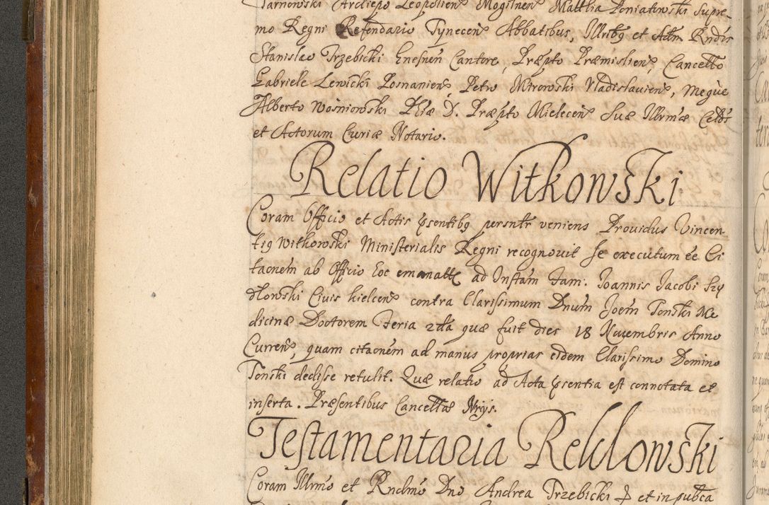 Zdjęcie nr 137 dla obiektu archiwalnego: Acta actorum, decretorum, sententiarum, erectionum, fundationum, confirmationum, instiutionum, resignationum, constitutionum, provisionum, submissionum, quietationum, substitutionum, ordinationum, ingrossationum, prostestationum R. D. Andreae Trzebicki, episcopi Cracoviensis, ducis Severiae in a. D. 1658 et  1659 acticatorum. Volumen I 
