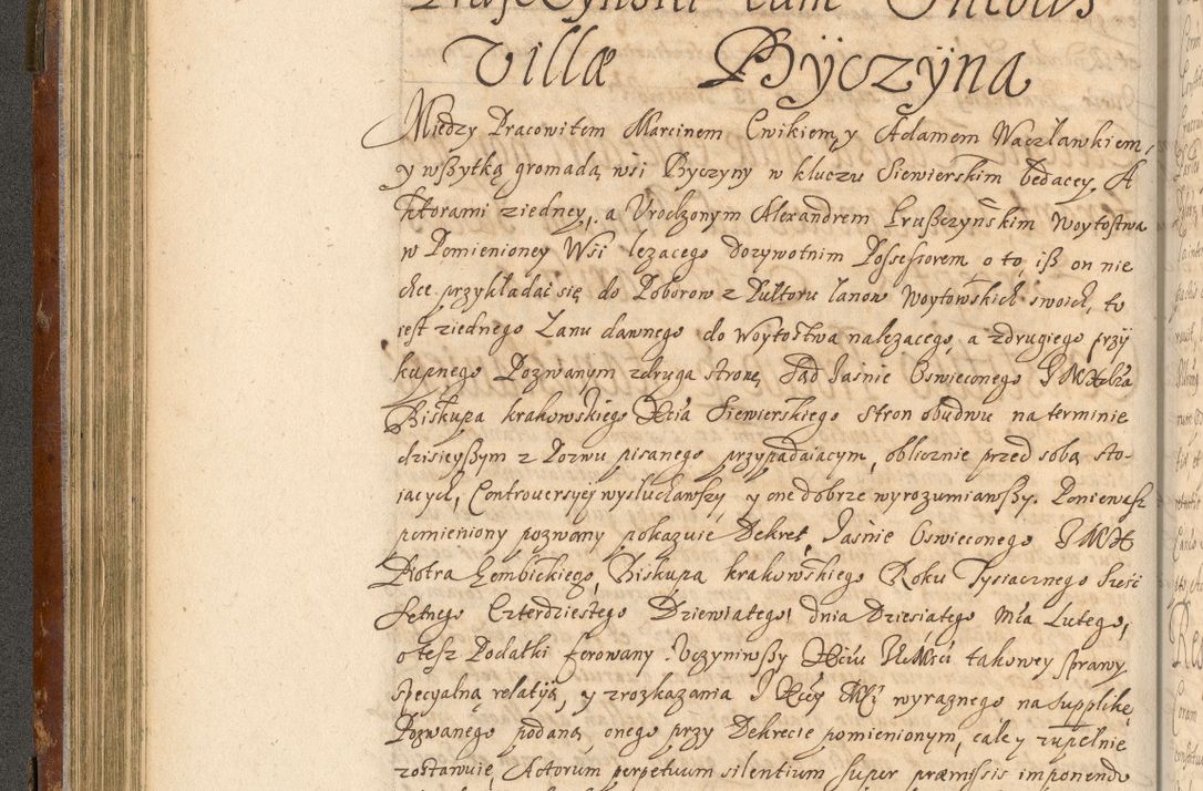Zdjęcie nr 139 dla obiektu archiwalnego: Acta actorum, decretorum, sententiarum, erectionum, fundationum, confirmationum, instiutionum, resignationum, constitutionum, provisionum, submissionum, quietationum, substitutionum, ordinationum, ingrossationum, prostestationum R. D. Andreae Trzebicki, episcopi Cracoviensis, ducis Severiae in a. D. 1658 et  1659 acticatorum. Volumen I 