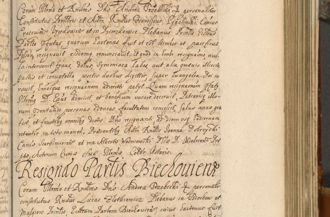 Zdjęcie nr 140 dla obiektu archiwalnego: Acta actorum, decretorum, sententiarum, erectionum, fundationum, confirmationum, instiutionum, resignationum, constitutionum, provisionum, submissionum, quietationum, substitutionum, ordinationum, ingrossationum, prostestationum R. D. Andreae Trzebicki, episcopi Cracoviensis, ducis Severiae in a. D. 1658 et  1659 acticatorum. Volumen I 