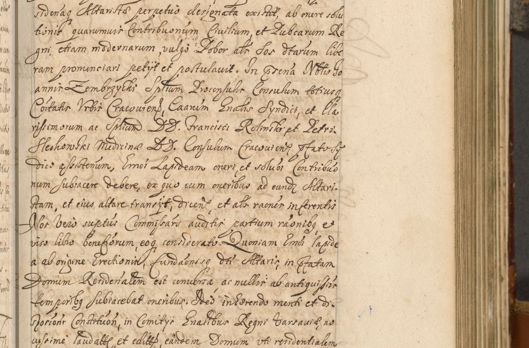 Zdjęcie nr 124 dla obiektu archiwalnego: Acta actorum, decretorum, sententiarum, erectionum, fundationum, confirmationum, instiutionum, resignationum, constitutionum, provisionum, submissionum, quietationum, substitutionum, ordinationum, ingrossationum, prostestationum R. D. Andreae Trzebicki, episcopi Cracoviensis, ducis Severiae in a. D. 1658 et  1659 acticatorum. Volumen I 
