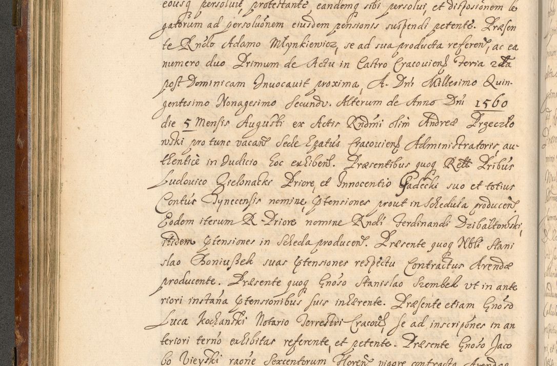 Zdjęcie nr 107 dla obiektu archiwalnego: Acta actorum, decretorum, sententiarum, erectionum, fundationum, confirmationum, instiutionum, resignationum, constitutionum, provisionum, submissionum, quietationum, substitutionum, ordinationum, ingrossationum, prostestationum R. D. Andreae Trzebicki, episcopi Cracoviensis, ducis Severiae in a. D. 1658 et  1659 acticatorum. Volumen I 