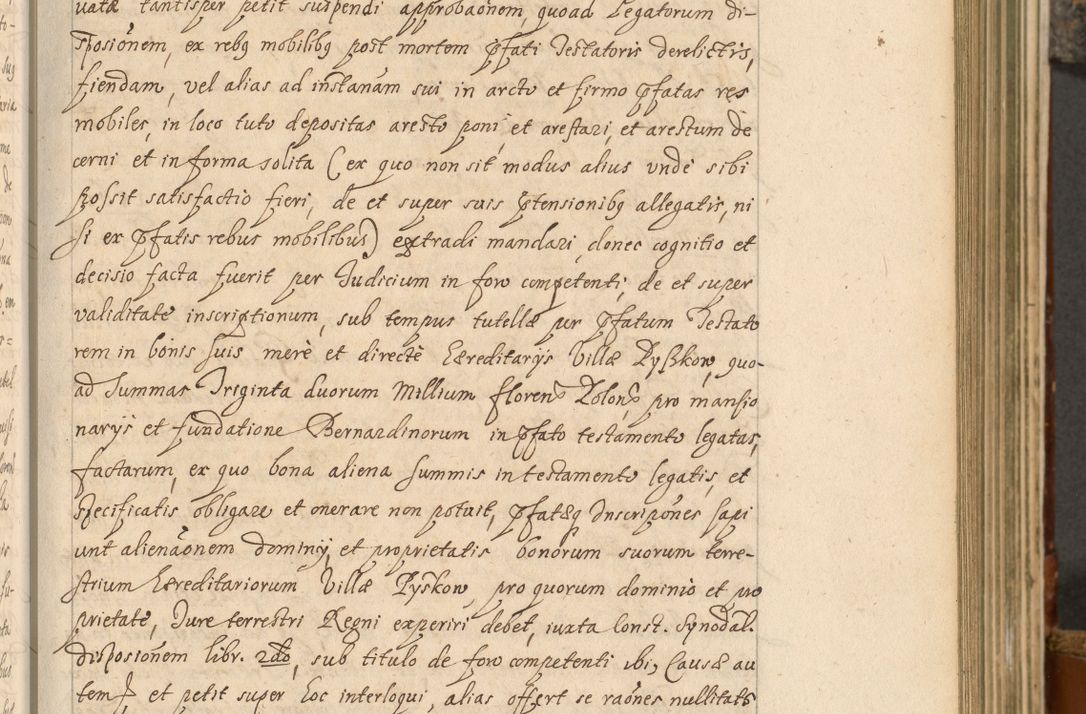 Zdjęcie nr 106 dla obiektu archiwalnego: Acta actorum, decretorum, sententiarum, erectionum, fundationum, confirmationum, instiutionum, resignationum, constitutionum, provisionum, submissionum, quietationum, substitutionum, ordinationum, ingrossationum, prostestationum R. D. Andreae Trzebicki, episcopi Cracoviensis, ducis Severiae in a. D. 1658 et  1659 acticatorum. Volumen I 