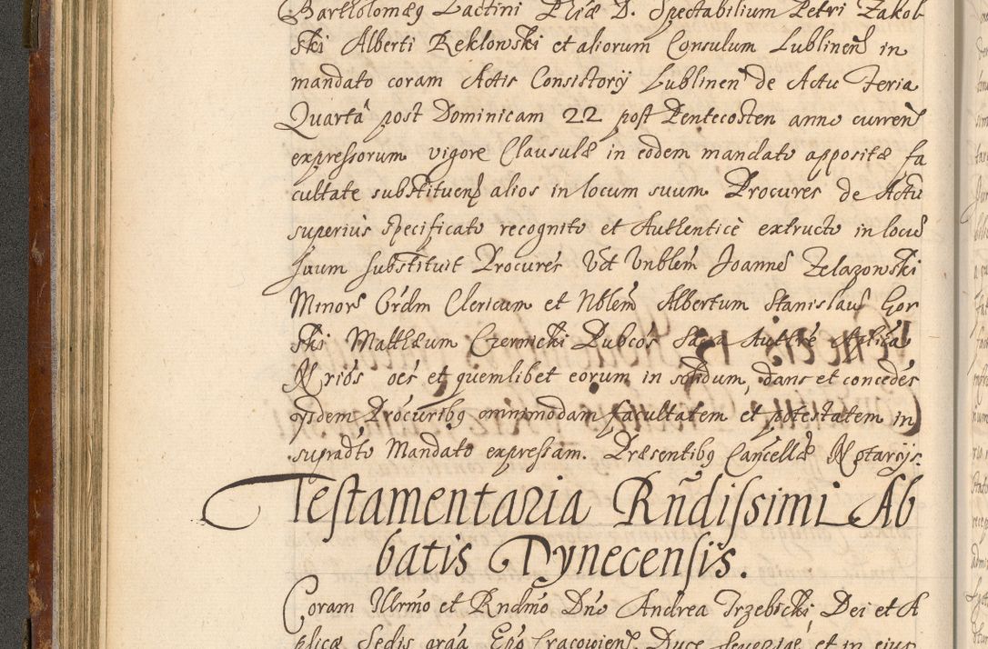Zdjęcie nr 103 dla obiektu archiwalnego: Acta actorum, decretorum, sententiarum, erectionum, fundationum, confirmationum, instiutionum, resignationum, constitutionum, provisionum, submissionum, quietationum, substitutionum, ordinationum, ingrossationum, prostestationum R. D. Andreae Trzebicki, episcopi Cracoviensis, ducis Severiae in a. D. 1658 et  1659 acticatorum. Volumen I 