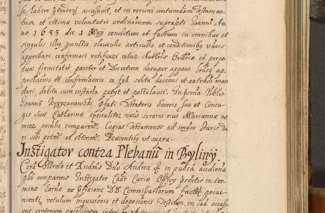 Zdjęcie nr 100 dla obiektu archiwalnego: Acta actorum, decretorum, sententiarum, erectionum, fundationum, confirmationum, instiutionum, resignationum, constitutionum, provisionum, submissionum, quietationum, substitutionum, ordinationum, ingrossationum, prostestationum R. D. Andreae Trzebicki, episcopi Cracoviensis, ducis Severiae in a. D. 1658 et  1659 acticatorum. Volumen I 