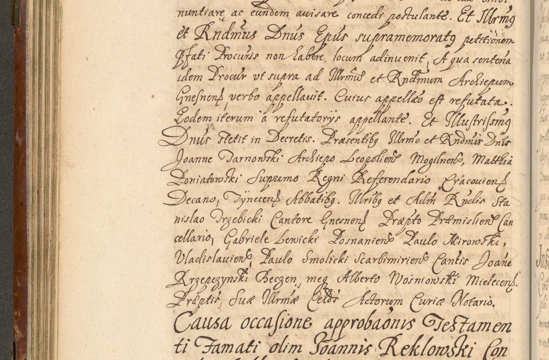 Zdjęcie nr 99 dla obiektu archiwalnego: Acta actorum, decretorum, sententiarum, erectionum, fundationum, confirmationum, instiutionum, resignationum, constitutionum, provisionum, submissionum, quietationum, substitutionum, ordinationum, ingrossationum, prostestationum R. D. Andreae Trzebicki, episcopi Cracoviensis, ducis Severiae in a. D. 1658 et  1659 acticatorum. Volumen I 