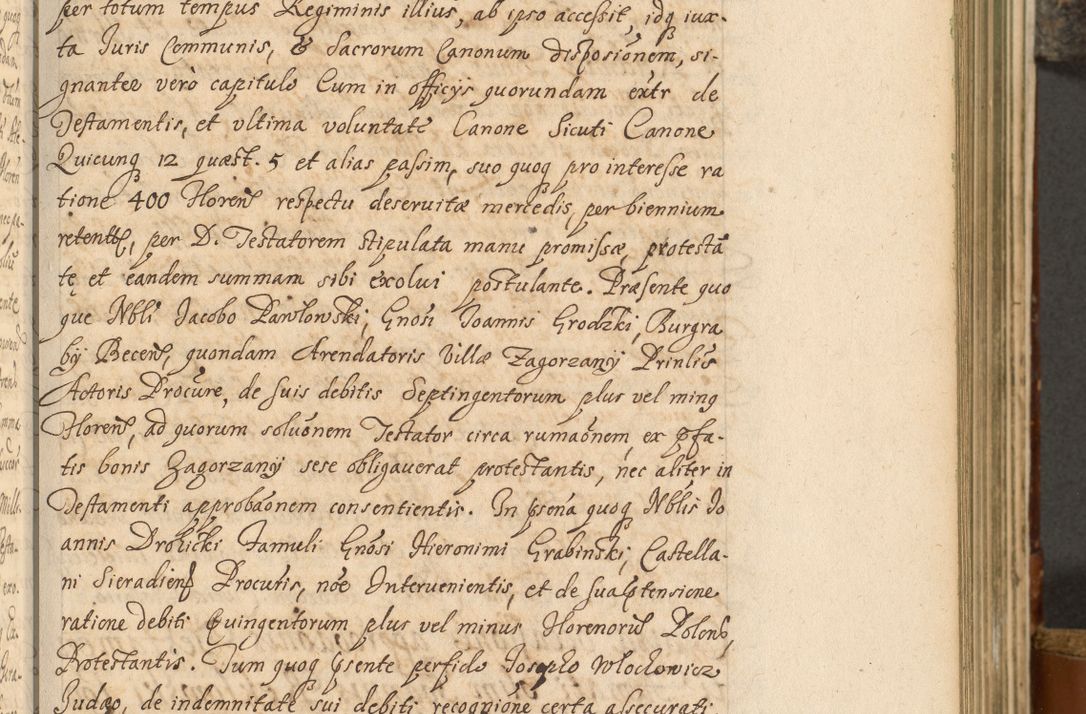 Zdjęcie nr 98 dla obiektu archiwalnego: Acta actorum, decretorum, sententiarum, erectionum, fundationum, confirmationum, instiutionum, resignationum, constitutionum, provisionum, submissionum, quietationum, substitutionum, ordinationum, ingrossationum, prostestationum R. D. Andreae Trzebicki, episcopi Cracoviensis, ducis Severiae in a. D. 1658 et  1659 acticatorum. Volumen I 