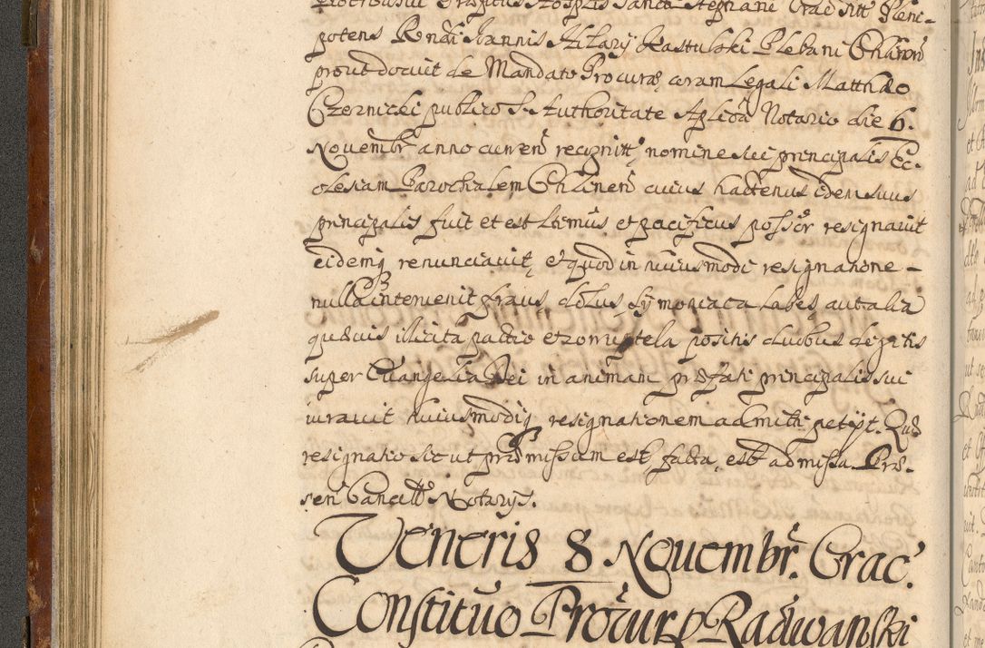 Zdjęcie nr 91 dla obiektu archiwalnego: Acta actorum, decretorum, sententiarum, erectionum, fundationum, confirmationum, instiutionum, resignationum, constitutionum, provisionum, submissionum, quietationum, substitutionum, ordinationum, ingrossationum, prostestationum R. D. Andreae Trzebicki, episcopi Cracoviensis, ducis Severiae in a. D. 1658 et  1659 acticatorum. Volumen I 