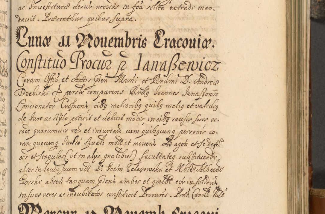 Zdjęcie nr 94 dla obiektu archiwalnego: Acta actorum, decretorum, sententiarum, erectionum, fundationum, confirmationum, instiutionum, resignationum, constitutionum, provisionum, submissionum, quietationum, substitutionum, ordinationum, ingrossationum, prostestationum R. D. Andreae Trzebicki, episcopi Cracoviensis, ducis Severiae in a. D. 1658 et  1659 acticatorum. Volumen I 