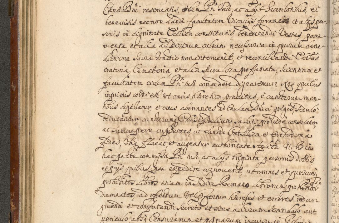 Zdjęcie nr 85 dla obiektu archiwalnego: Acta actorum, decretorum, sententiarum, erectionum, fundationum, confirmationum, instiutionum, resignationum, constitutionum, provisionum, submissionum, quietationum, substitutionum, ordinationum, ingrossationum, prostestationum R. D. Andreae Trzebicki, episcopi Cracoviensis, ducis Severiae in a. D. 1658 et  1659 acticatorum. Volumen I 