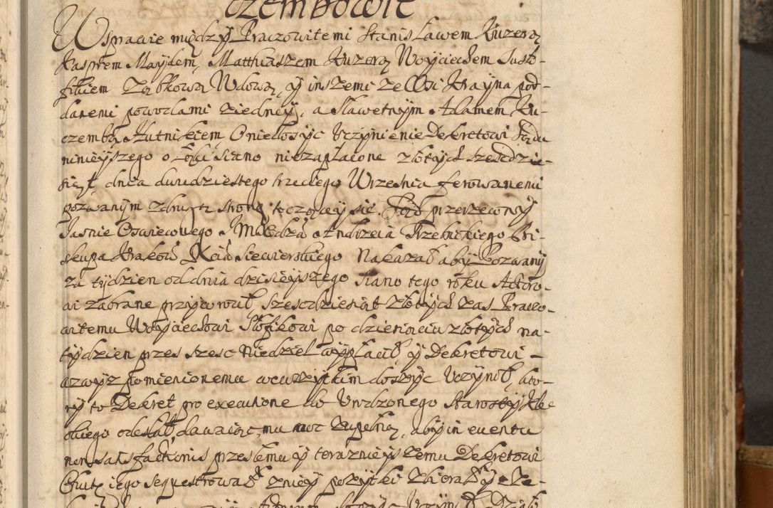 Zdjęcie nr 80 dla obiektu archiwalnego: Acta actorum, decretorum, sententiarum, erectionum, fundationum, confirmationum, instiutionum, resignationum, constitutionum, provisionum, submissionum, quietationum, substitutionum, ordinationum, ingrossationum, prostestationum R. D. Andreae Trzebicki, episcopi Cracoviensis, ducis Severiae in a. D. 1658 et  1659 acticatorum. Volumen I 