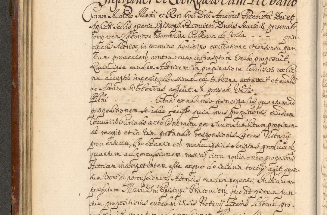 Zdjęcie nr 75 dla obiektu archiwalnego: Acta actorum, decretorum, sententiarum, erectionum, fundationum, confirmationum, instiutionum, resignationum, constitutionum, provisionum, submissionum, quietationum, substitutionum, ordinationum, ingrossationum, prostestationum R. D. Andreae Trzebicki, episcopi Cracoviensis, ducis Severiae in a. D. 1658 et  1659 acticatorum. Volumen I 