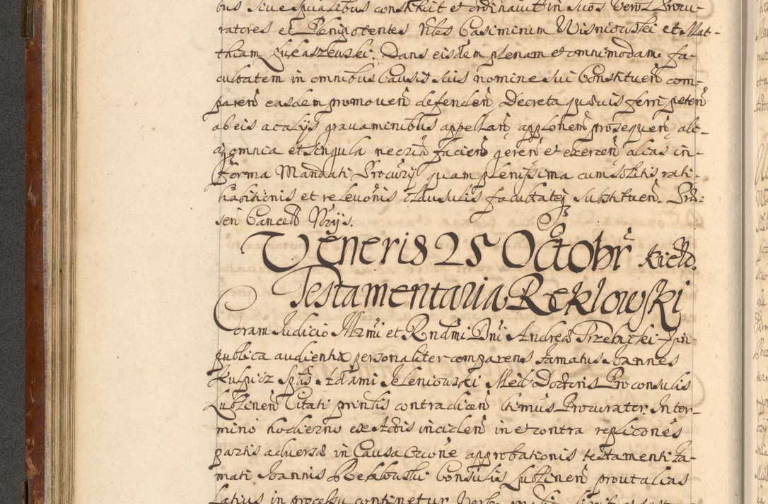 Zdjęcie nr 77 dla obiektu archiwalnego: Acta actorum, decretorum, sententiarum, erectionum, fundationum, confirmationum, instiutionum, resignationum, constitutionum, provisionum, submissionum, quietationum, substitutionum, ordinationum, ingrossationum, prostestationum R. D. Andreae Trzebicki, episcopi Cracoviensis, ducis Severiae in a. D. 1658 et  1659 acticatorum. Volumen I 