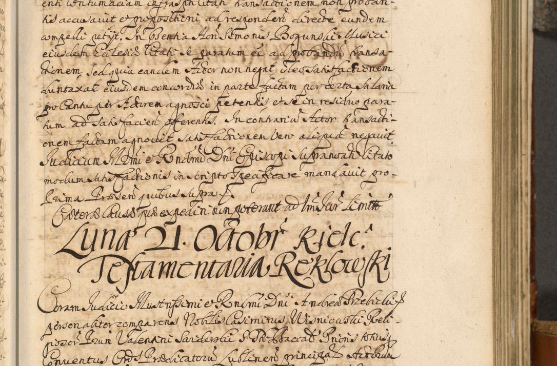 Zdjęcie nr 66 dla obiektu archiwalnego: Acta actorum, decretorum, sententiarum, erectionum, fundationum, confirmationum, instiutionum, resignationum, constitutionum, provisionum, submissionum, quietationum, substitutionum, ordinationum, ingrossationum, prostestationum R. D. Andreae Trzebicki, episcopi Cracoviensis, ducis Severiae in a. D. 1658 et  1659 acticatorum. Volumen I 