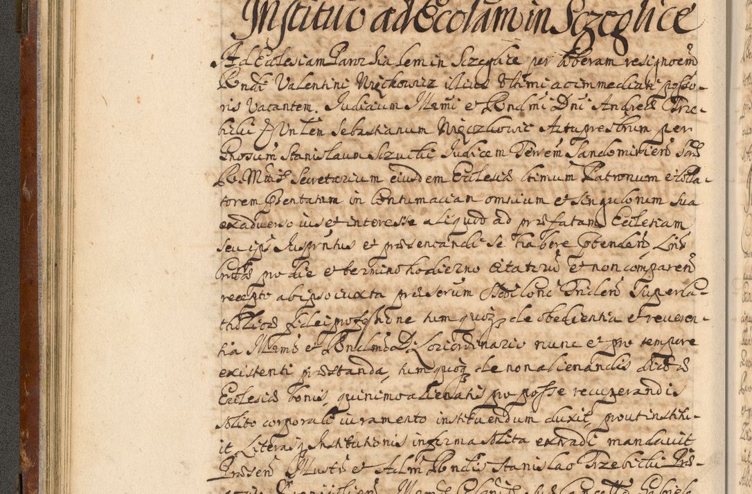 Zdjęcie nr 63 dla obiektu archiwalnego: Acta actorum, decretorum, sententiarum, erectionum, fundationum, confirmationum, instiutionum, resignationum, constitutionum, provisionum, submissionum, quietationum, substitutionum, ordinationum, ingrossationum, prostestationum R. D. Andreae Trzebicki, episcopi Cracoviensis, ducis Severiae in a. D. 1658 et  1659 acticatorum. Volumen I 