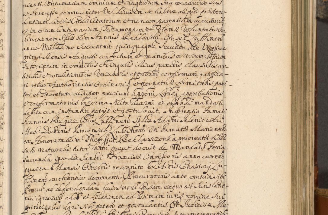 Zdjęcie nr 56 dla obiektu archiwalnego: Acta actorum, decretorum, sententiarum, erectionum, fundationum, confirmationum, instiutionum, resignationum, constitutionum, provisionum, submissionum, quietationum, substitutionum, ordinationum, ingrossationum, prostestationum R. D. Andreae Trzebicki, episcopi Cracoviensis, ducis Severiae in a. D. 1658 et  1659 acticatorum. Volumen I 